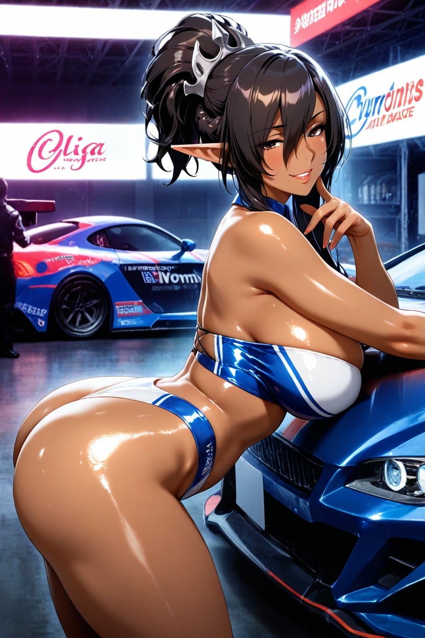Short Length, Shiny Copper Eyes, High Resolution Hentai AI Porn