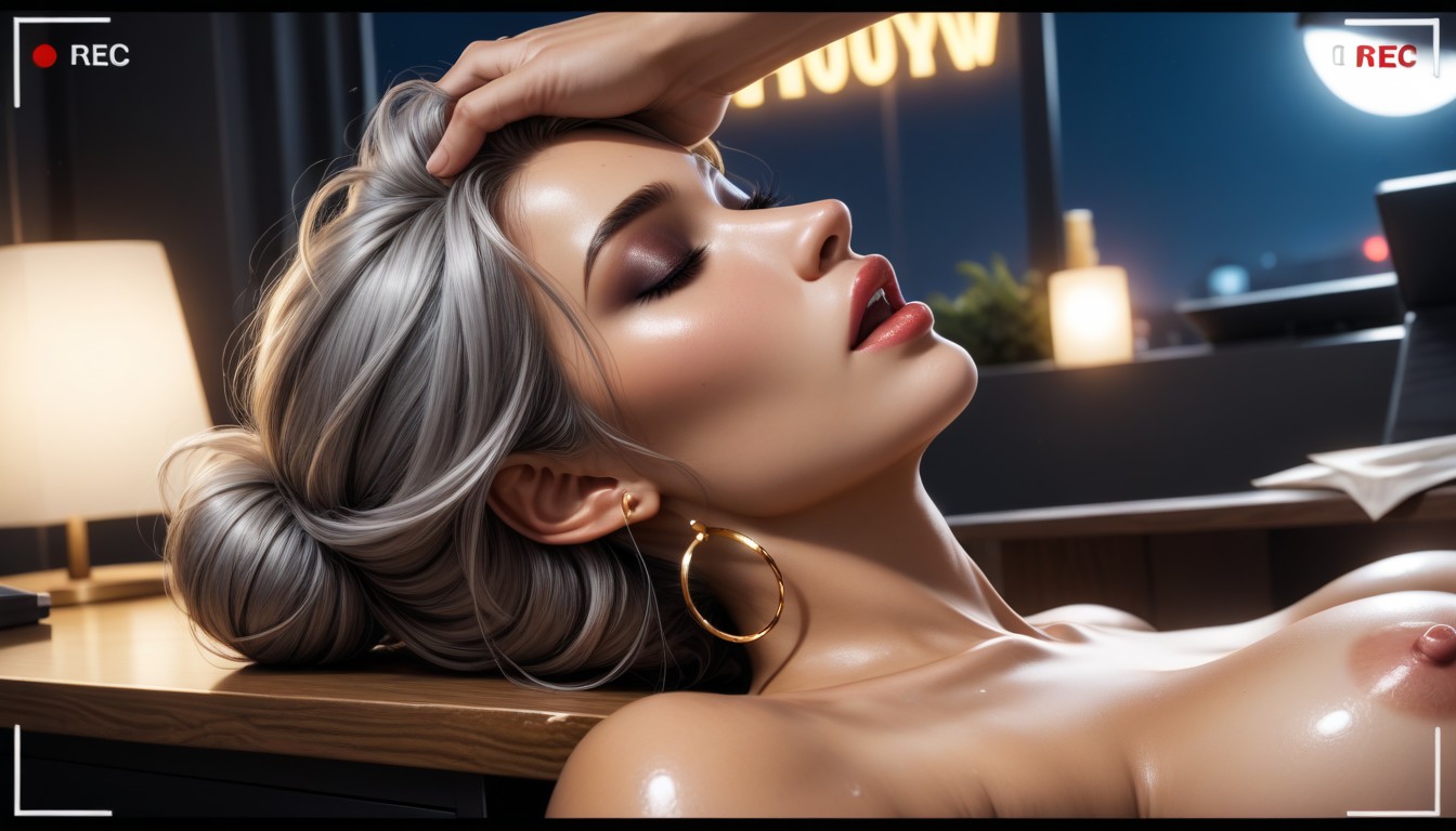 Naked, Open Mouth, Hand On Head AI Porn