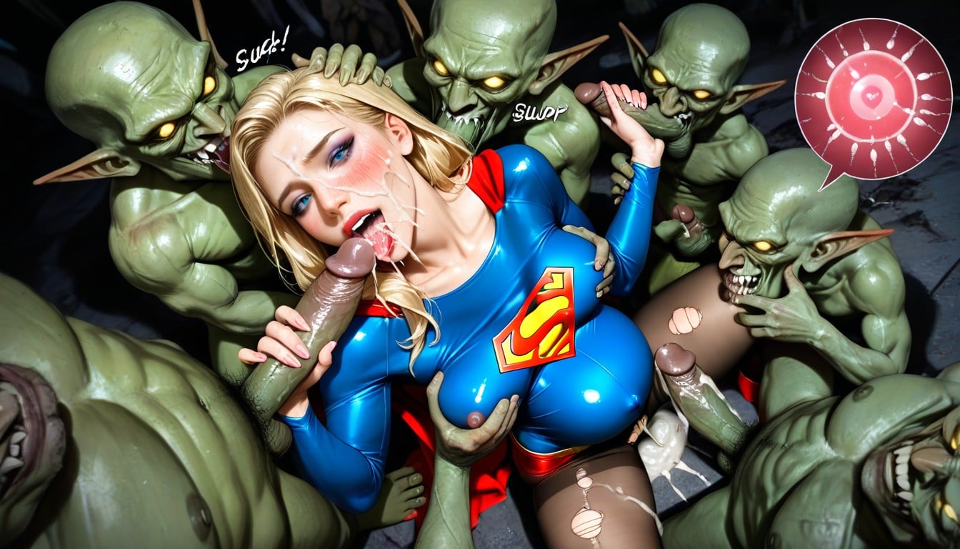 Skinny, Monster Green Gremlin, Cumshot AI Porn