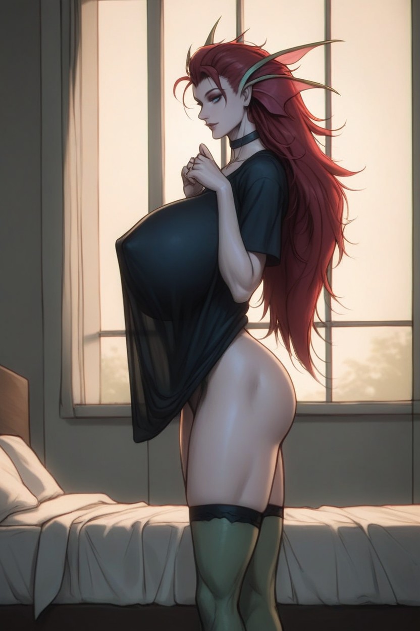 Detailed Face, Bed, Breast Expansion AI Porn