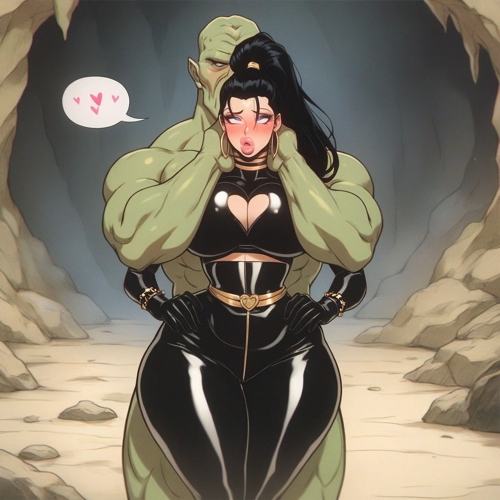 Blue Eyes, Ponytail, Blushing Face AI Porn