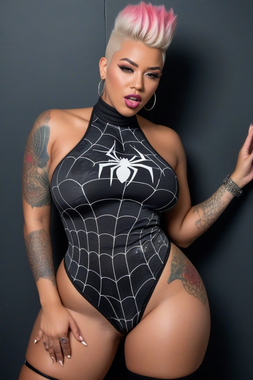 Spiked Hair, Wrist Piercings, Nipple Piercings AI Porn