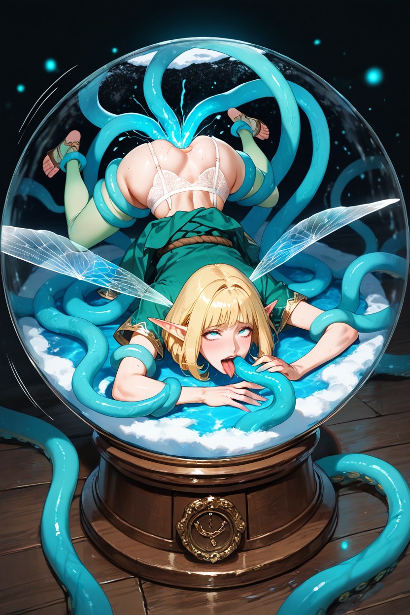 Masterful Aesthetic And Lighting, Blonde Hair, Dynamic Linework Hentai AI Porn