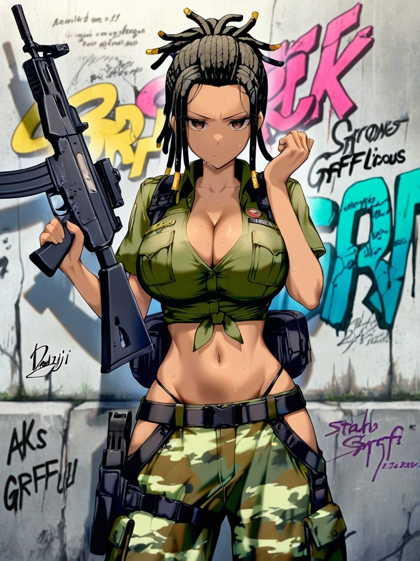 Tactical Thigh Holster, Bored, Dread Locks Hentai AI Porn