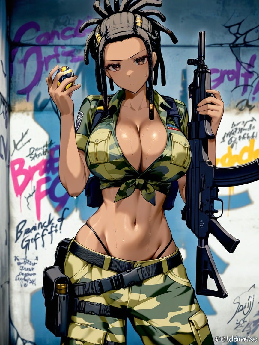Bored, Dread Locks, Satou Daiji Art Style Hentai AI Porn