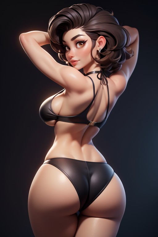 Buzzcut, No Hair At The Back Of Her Head, Shaved Bald On The Sides Of Head Hentai AI Porn