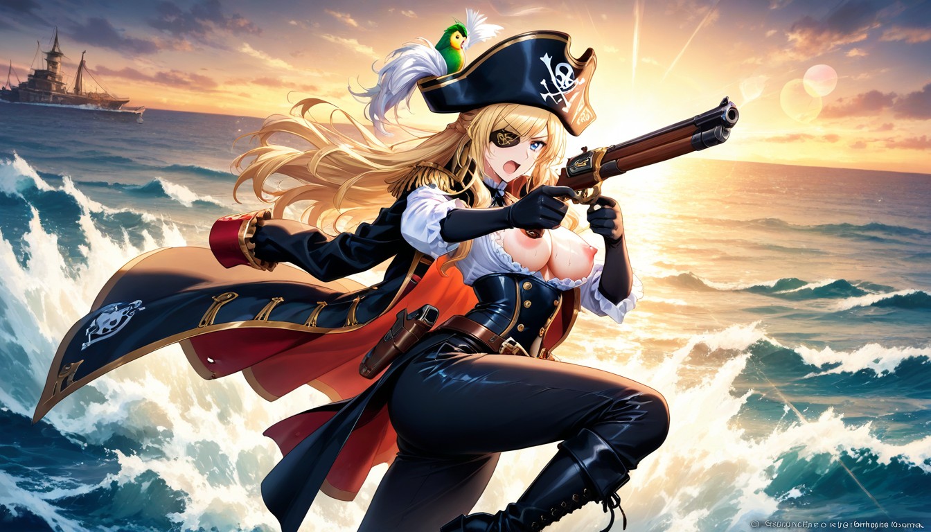 Many Sailors Around, Shirt Opened, Sexy Idol Hentai AI Porn