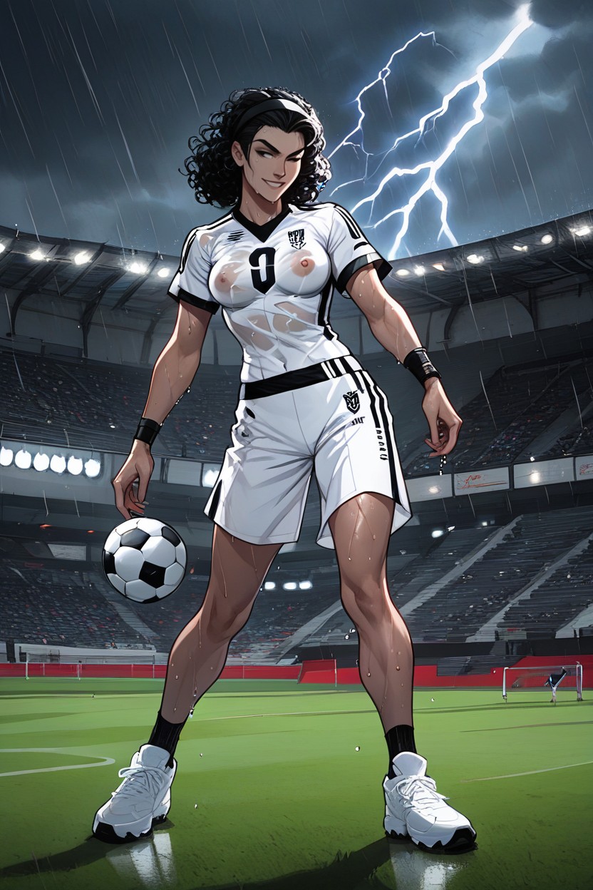 Sporty, Big Grin, Full Body Hentai AI Porn