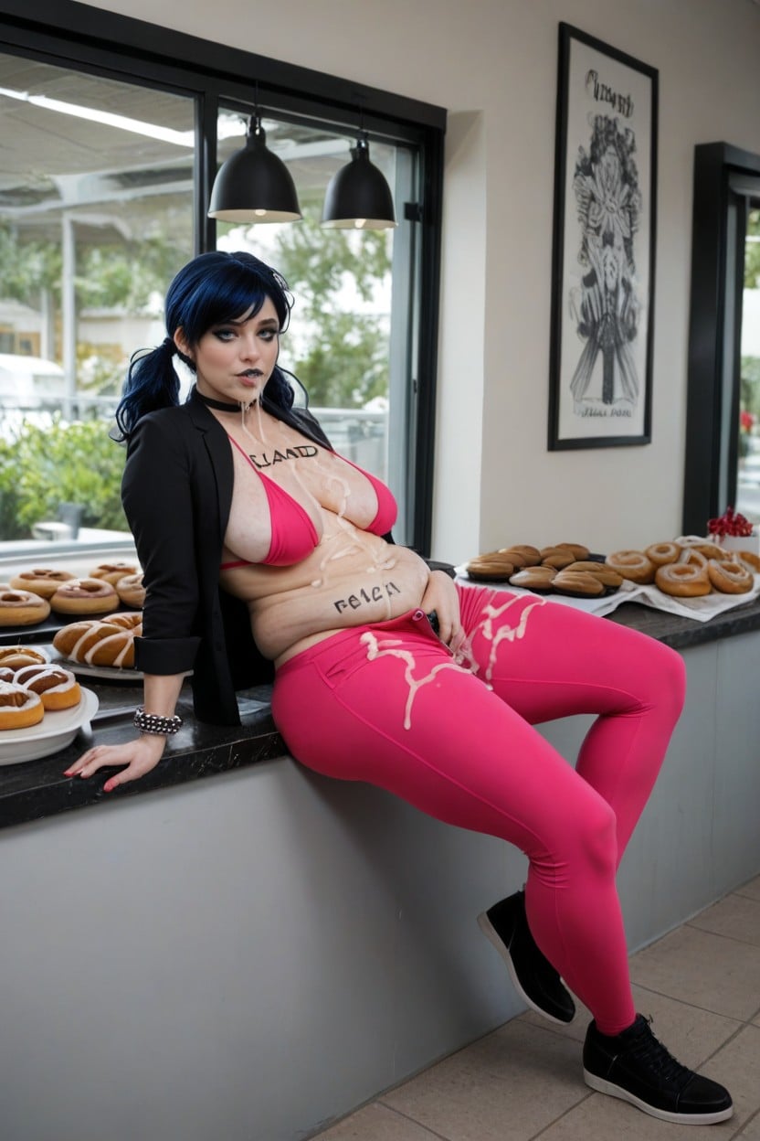 Miraculous Cosplay Outfit, Fingering Her Anus, Pink Pants AI Porn