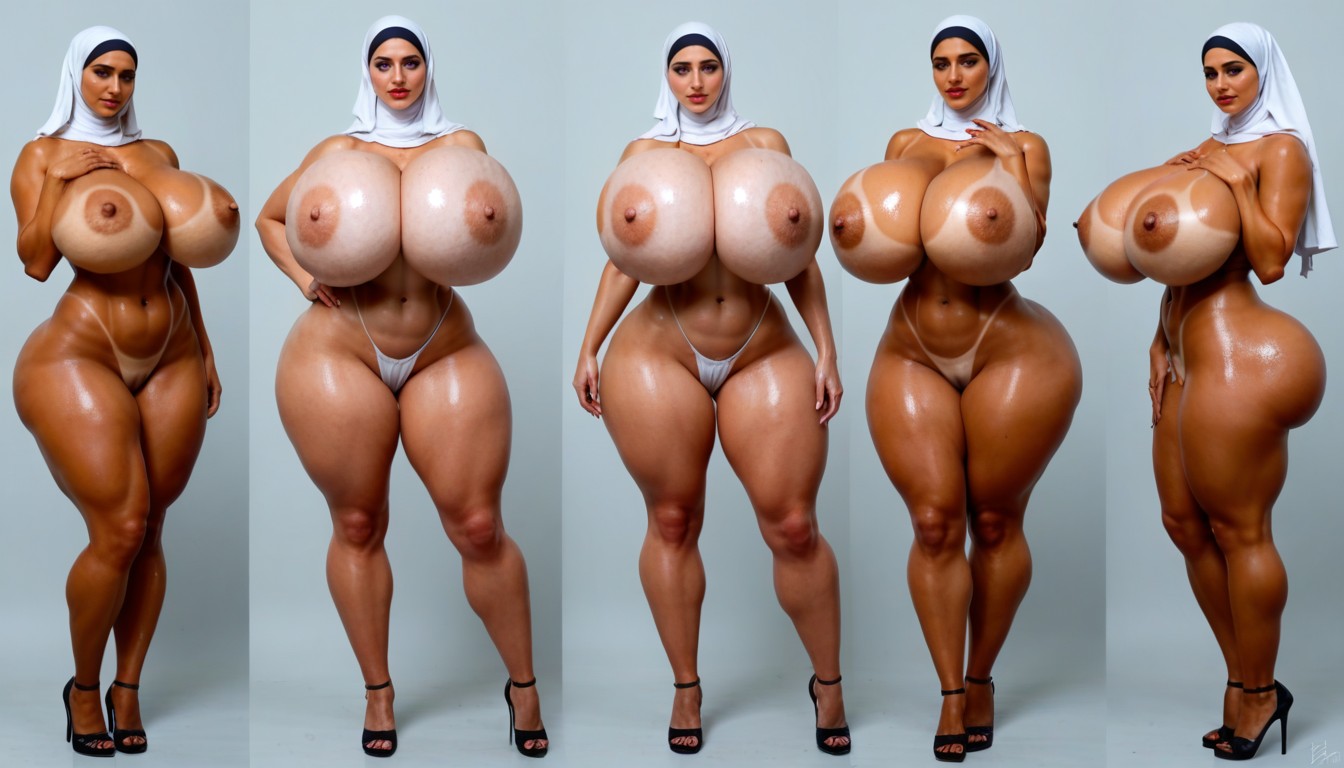 Vista Frontal, Dim Glowing Aura, Tan Lines Pornografia de IA