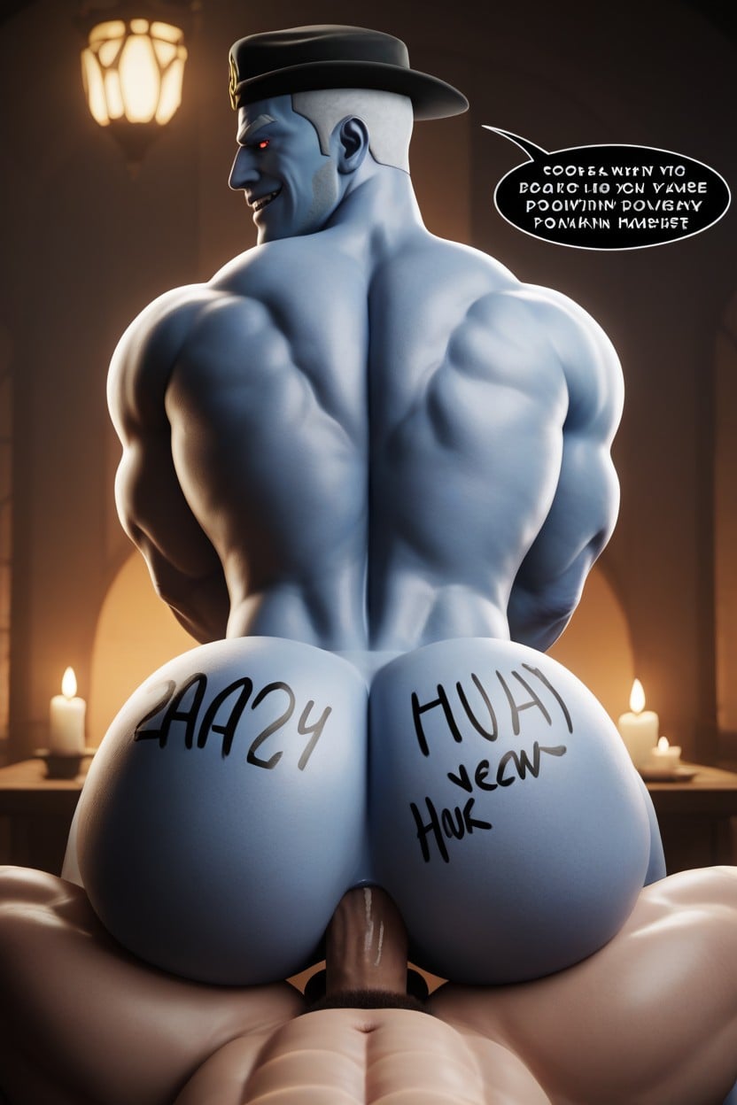 Lean Waist, Tight Round Muscle Ass, Muscular AI Gay Porn