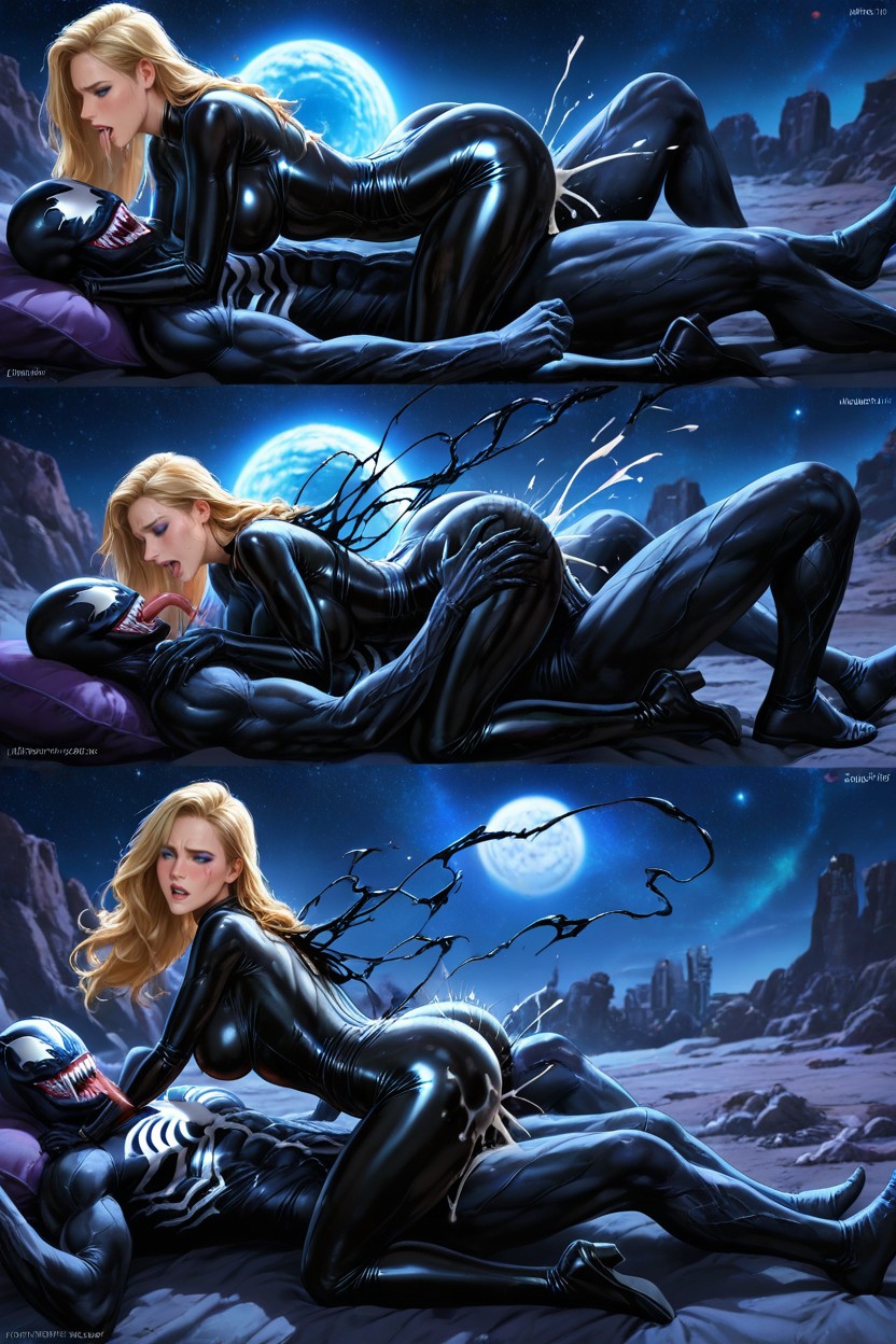 Invisible Woman's Outfit, Blonde Hair, 25+ Hentai AI Porn