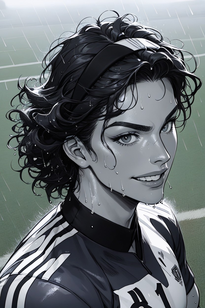 Il Pleut, Wet Skin, Close Fitting Jersey Porno IA Hentai