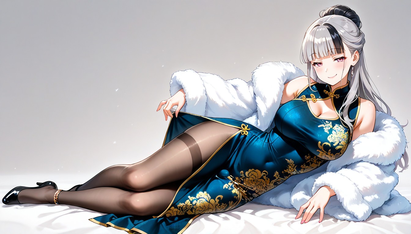 Fur Coat, Facing The Viewer, Girl AI 포르노