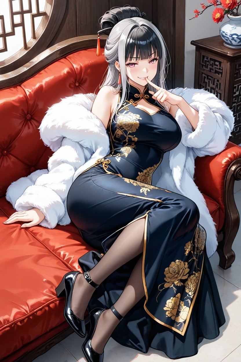 Long Hair, Light-grey Hair, 前髪 AIポルノ