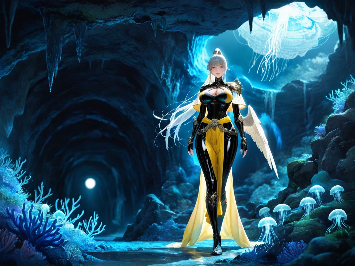 Realistic Eve From Stellar Blade, Cool Atmospheric Lighting, Long Straight Ponytail Hentai IA pornografia
