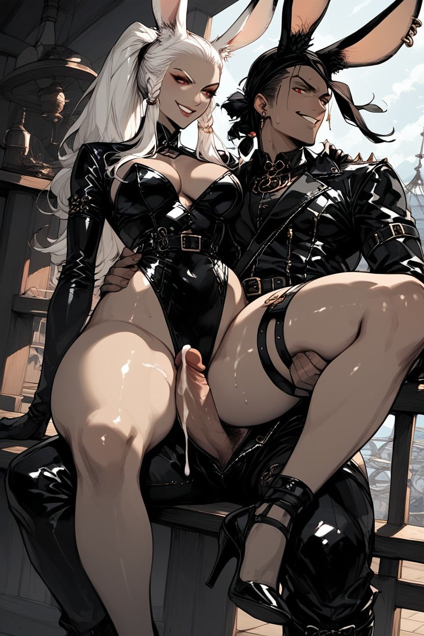 Sweaty, Smug Expression, Cum Leaking From The Tip Hentai AI Porn