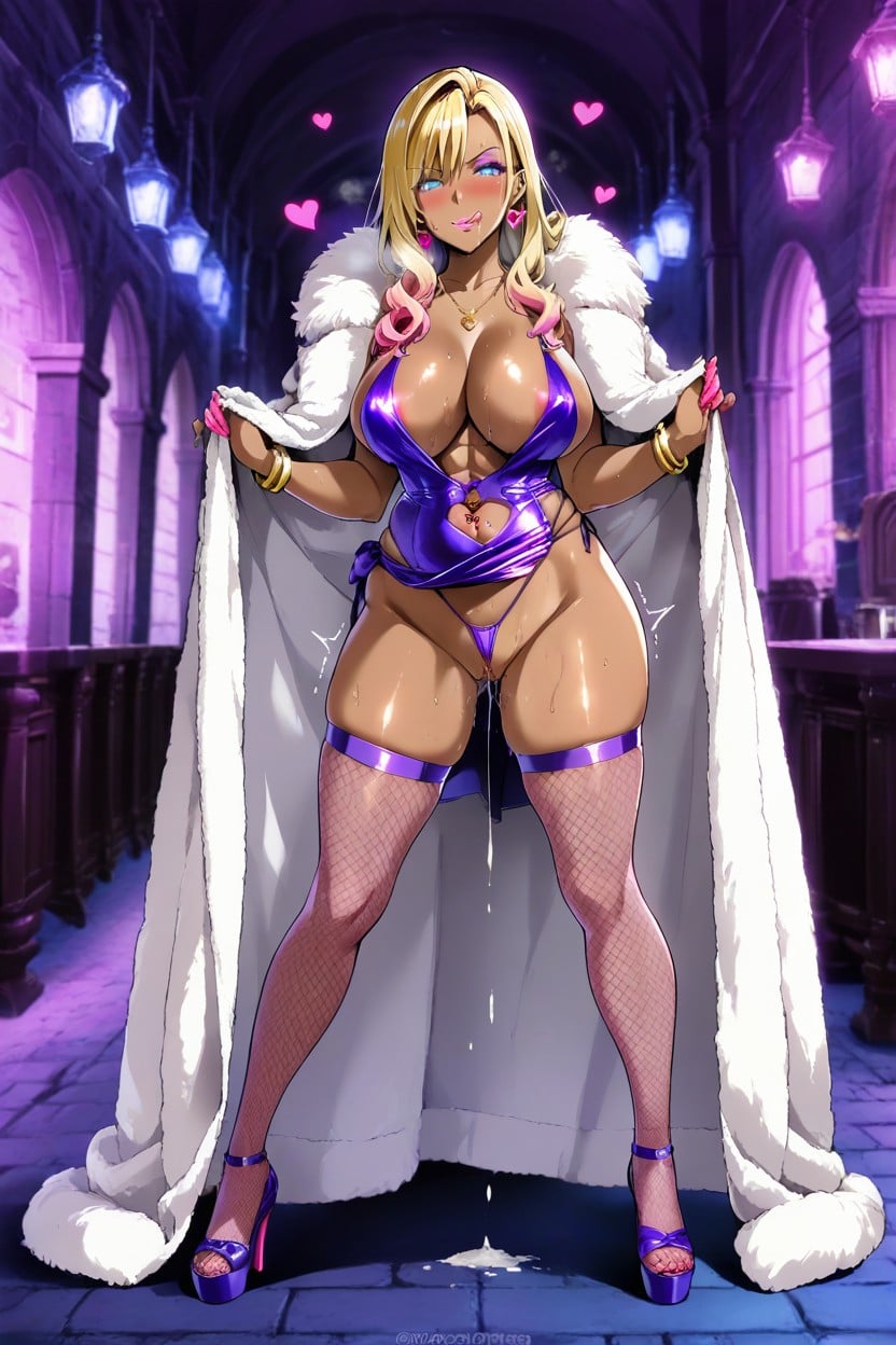 Hipnosis, Pink Long Nails, Purple Thong Hentai IA