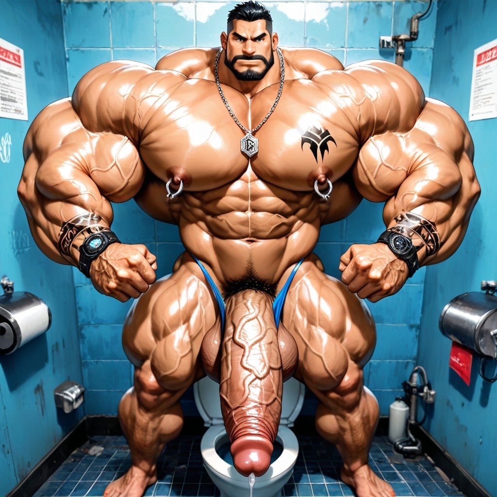 Wasp Hyper Waist, Two Bodybuilder Same Body Physique Size, Both Men Has Same Big Body Size ゲイAIポルノ