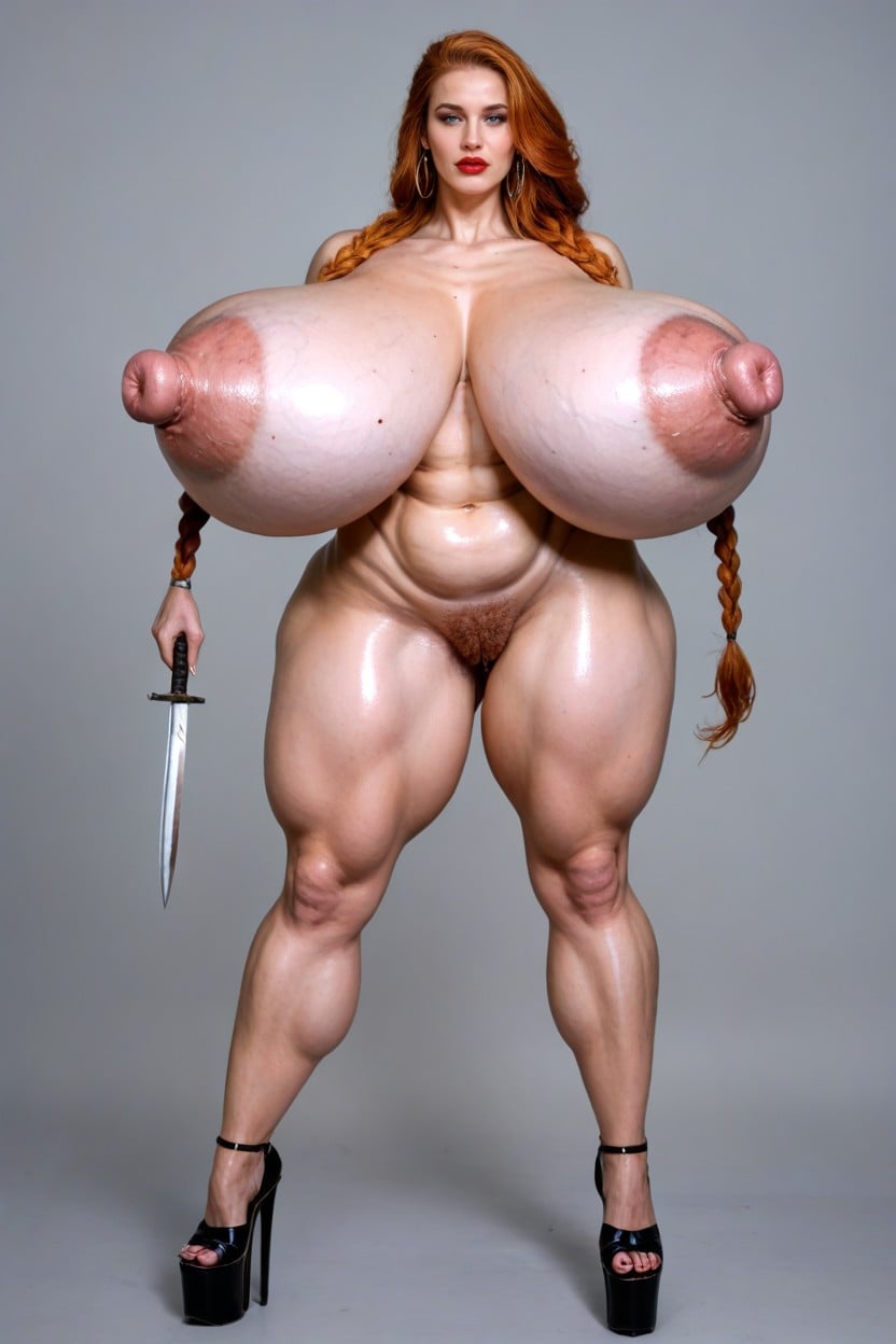 Excessively Long Hair, Long Hair, Full Body AI Porn