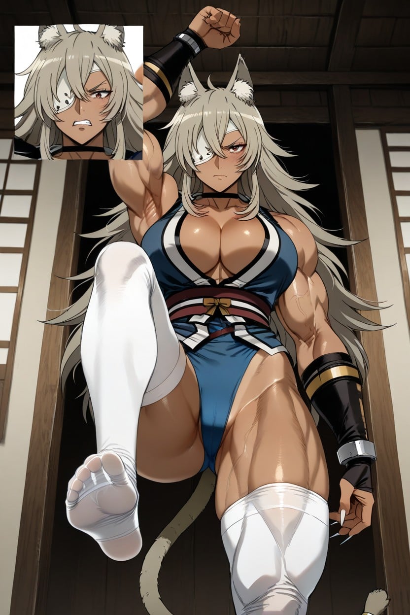 Looking At Viewer, Anime Illustration, Socks Soles Displayed Hentai AI Porn