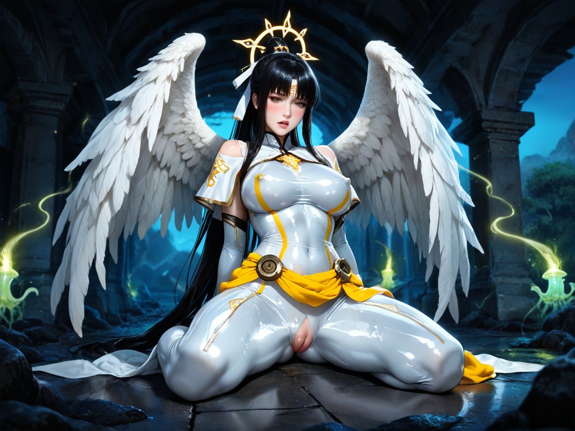 Straight Bangs, Very Cropped Capelet, Korean Woman With Brown Eyes And Black Hair Hentai AI Porn