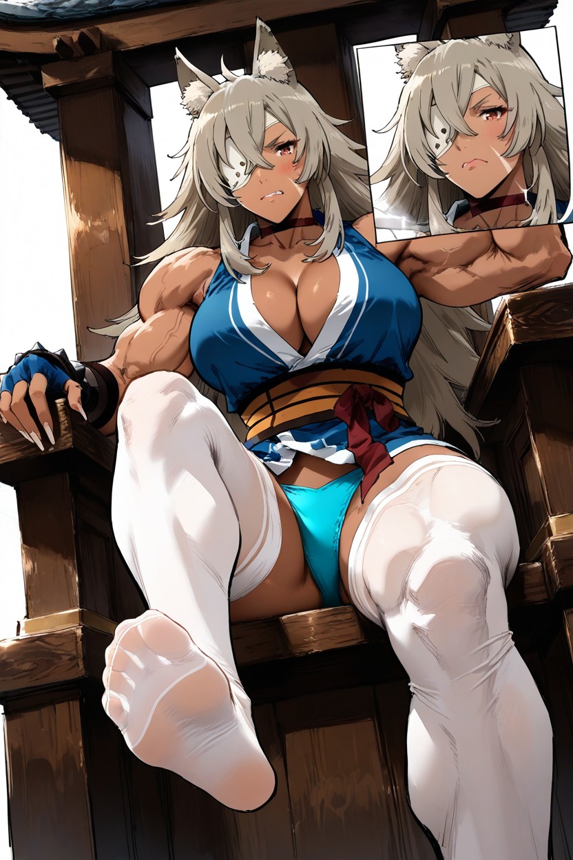 Looking At Viewer, Ghislaine From Mushoku Tensei, White Sharp Nails Hentai AI Porn