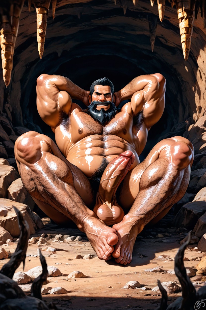 Big Balls, Hairy Beast, Huge Calves AI Gay Porn
