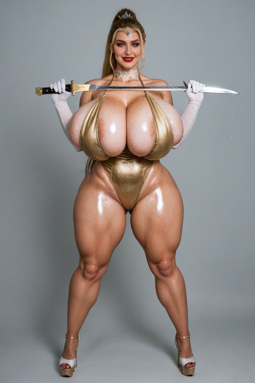 The Body Is Wet, Colossal Breast, Front View AI Porn
