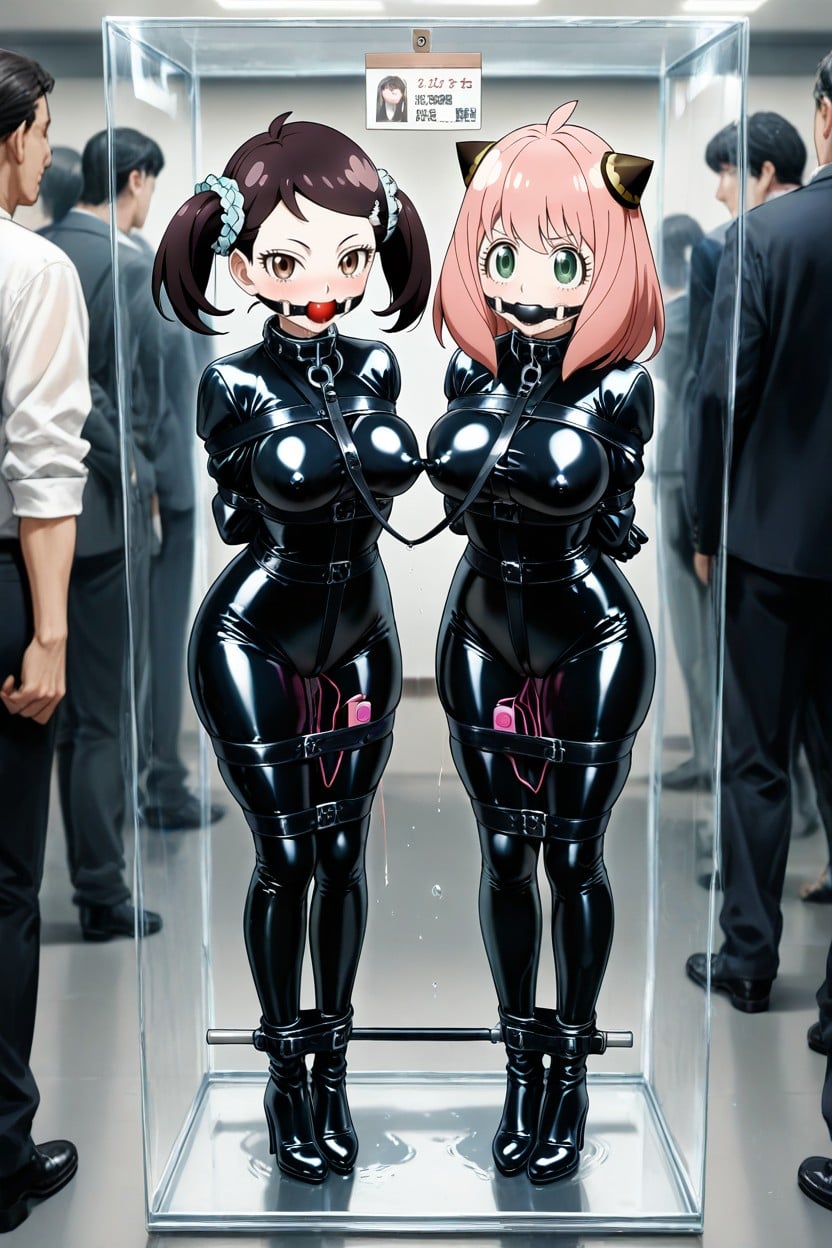 Glass Cage, Latex Gloves, 双臂并拢 AI黄漫