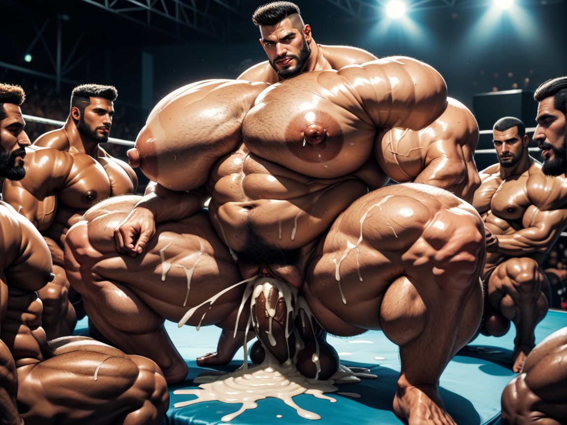 On Stage, Squatting, Triple Penetration AI Porn