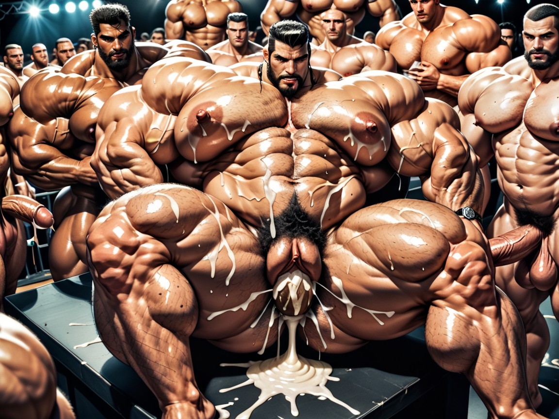 Extremely Large Ass, Oiled Skin, Hyper Massive Ass AI Porn