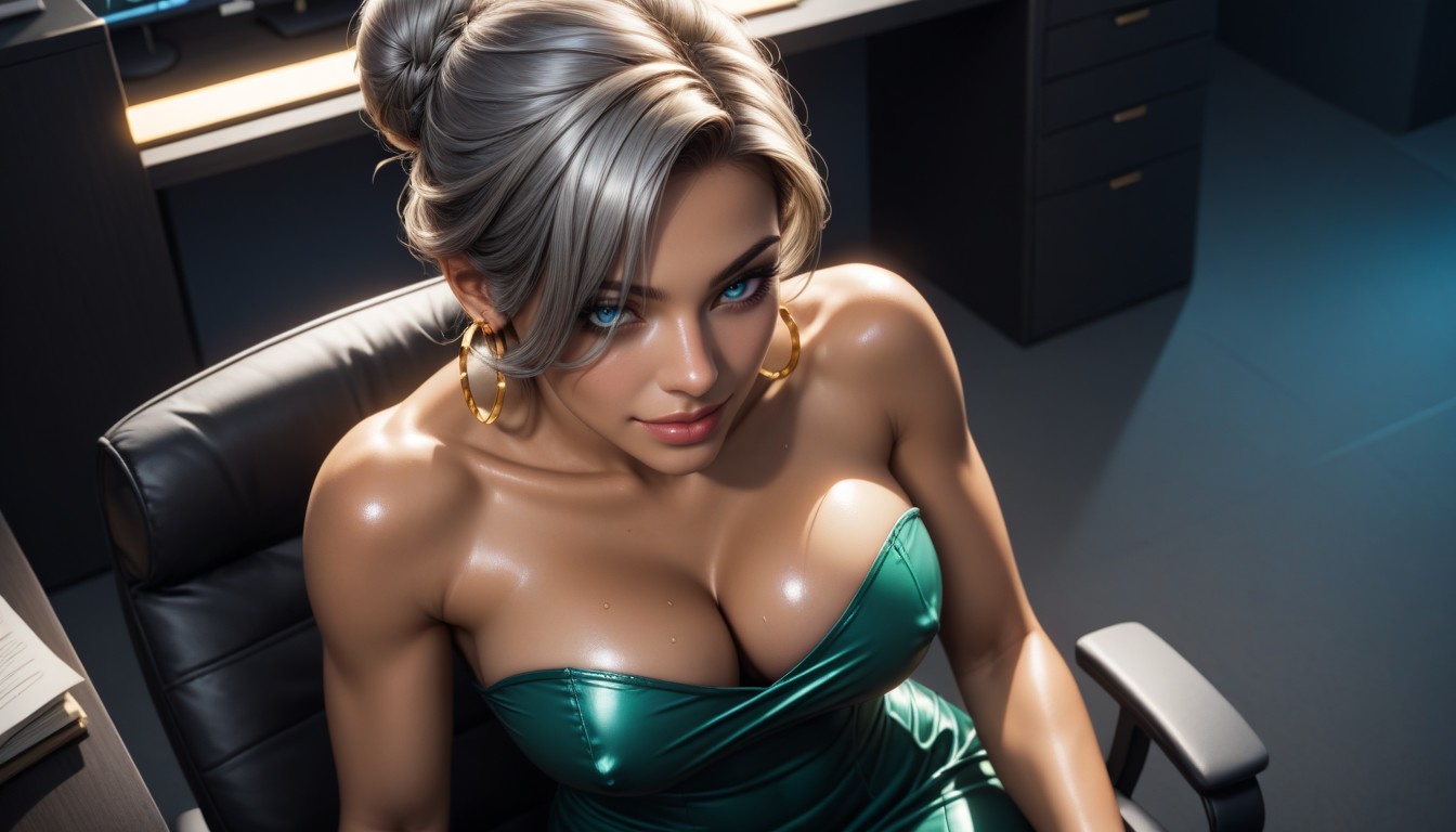Massive Ass, Oiled Skin, Laughing AI Porn
