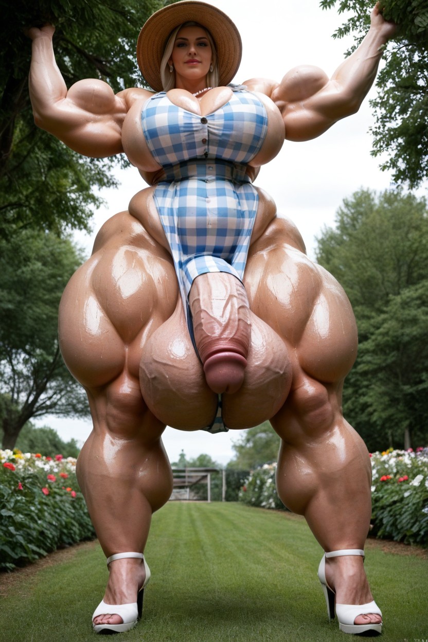 Max Extreme Hyper Massive Arms, Blonde Hair, Max Extreme Hyper Thick Legs AI Porn