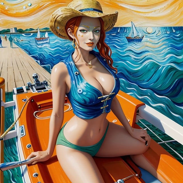 Straw Hat Pirate Nami, Anime Nami From One Piece, Molly AI Porn