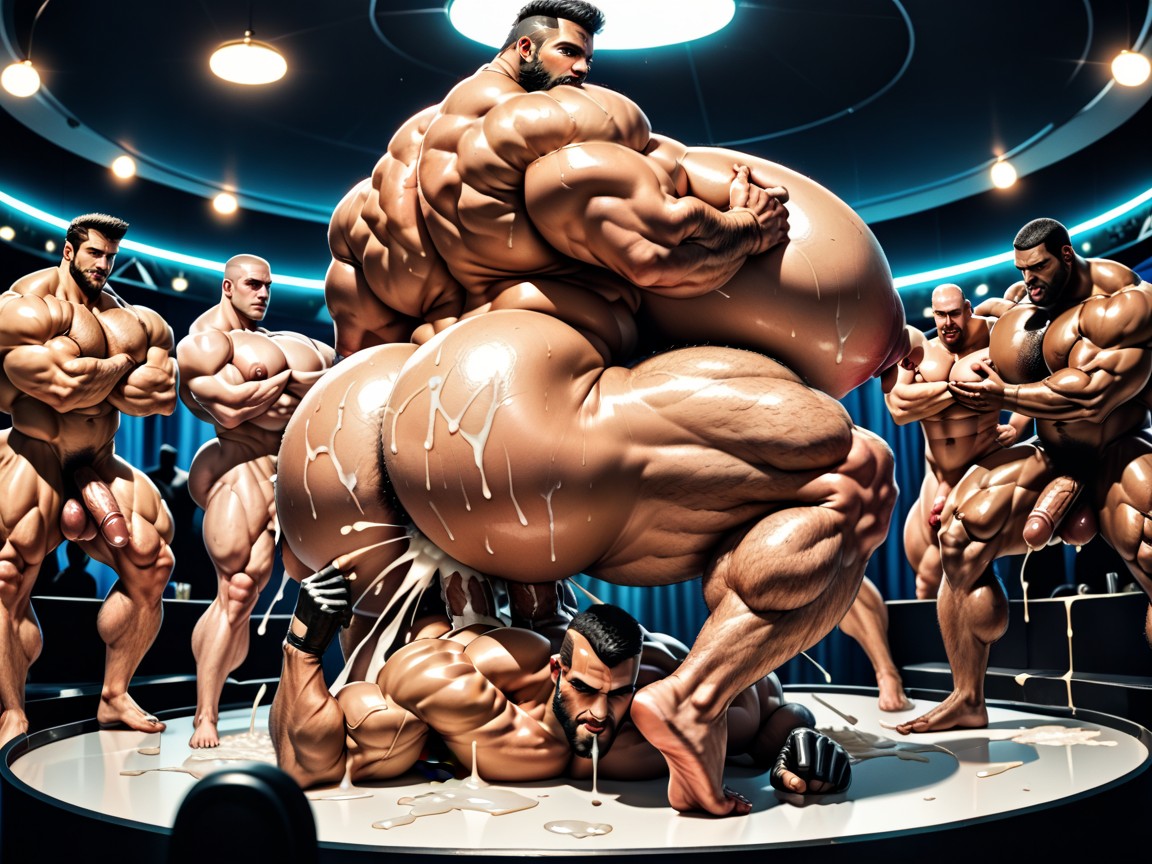 Side View, Sweaty, Oiled Skin AI Porn