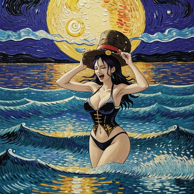 Vivid Colors, Painting With Nami From One Piece And Haunter From Pokemon Meet And Greet, Insane Resolution AI Porn