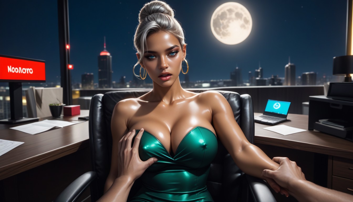 Blue Eyes, Latina, Noir AI Porn