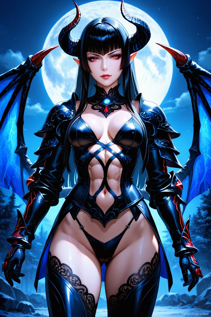 Full Moon, Moon, Black Plain Background AI Porn