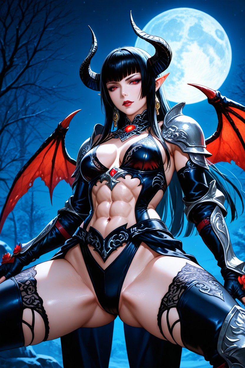 Big Moon, Extremely Waist, Cold Light AI Porn