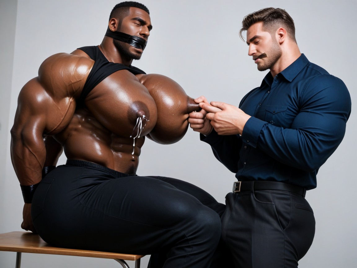 Eyes Half Closed, Oiled Skin, Rough Grope AI Gay Porn