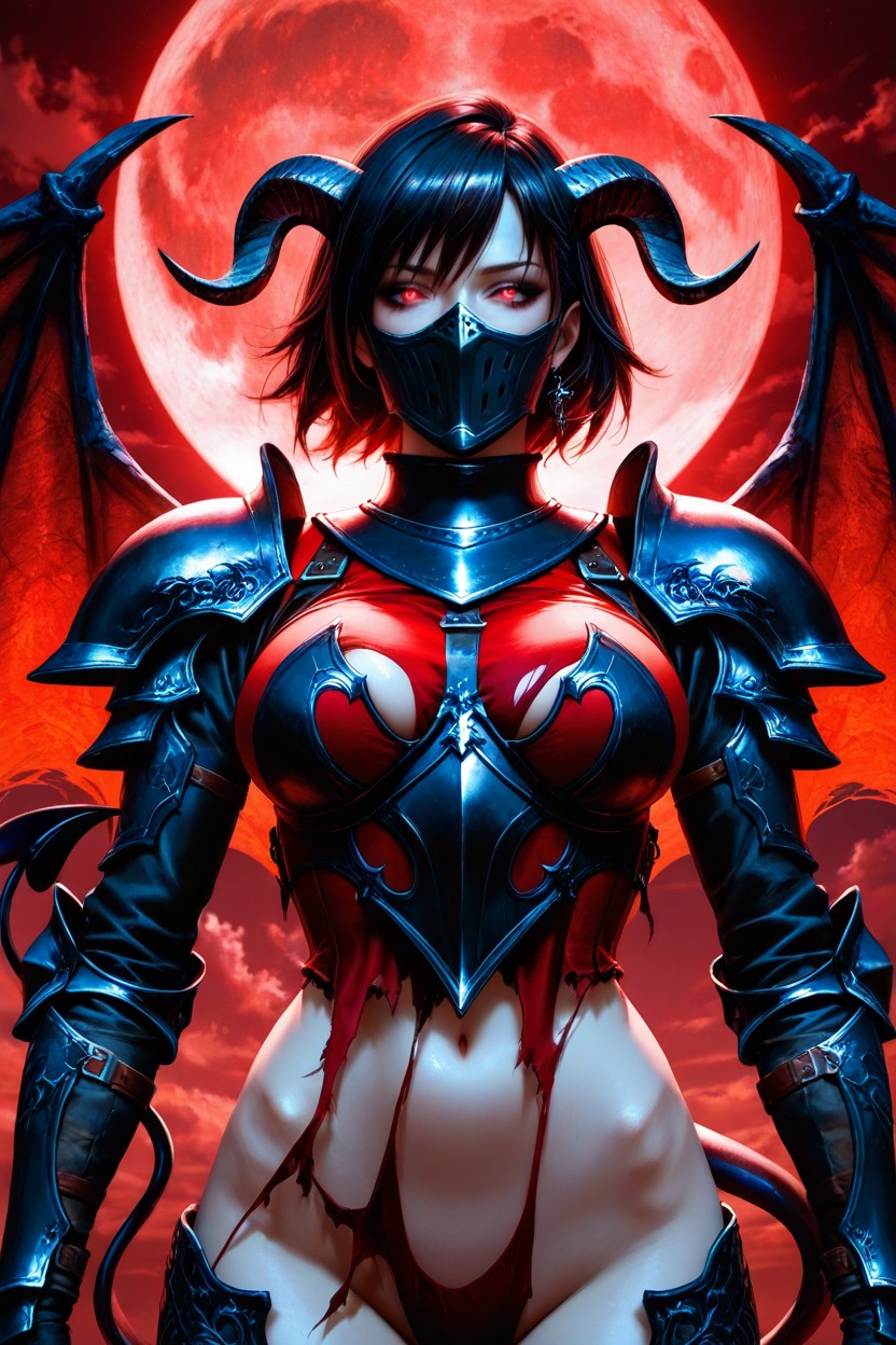 Front View, Dark Fantasy Art Style, 25+ AI Porn