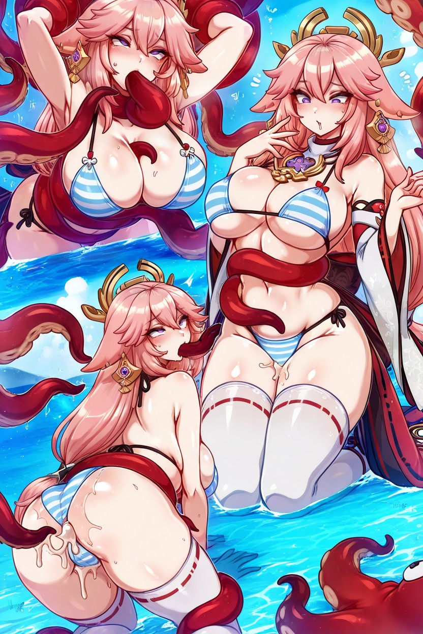 Perfect Hips, Huge Octopus, Thick Dick Inside Ass Hentai IA