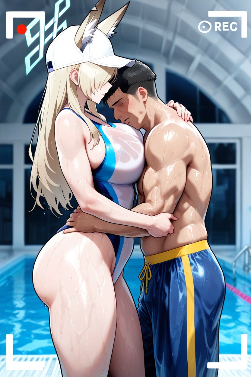 Standing, Big Perky Breasts, Gent Woman Hentai AI Porn