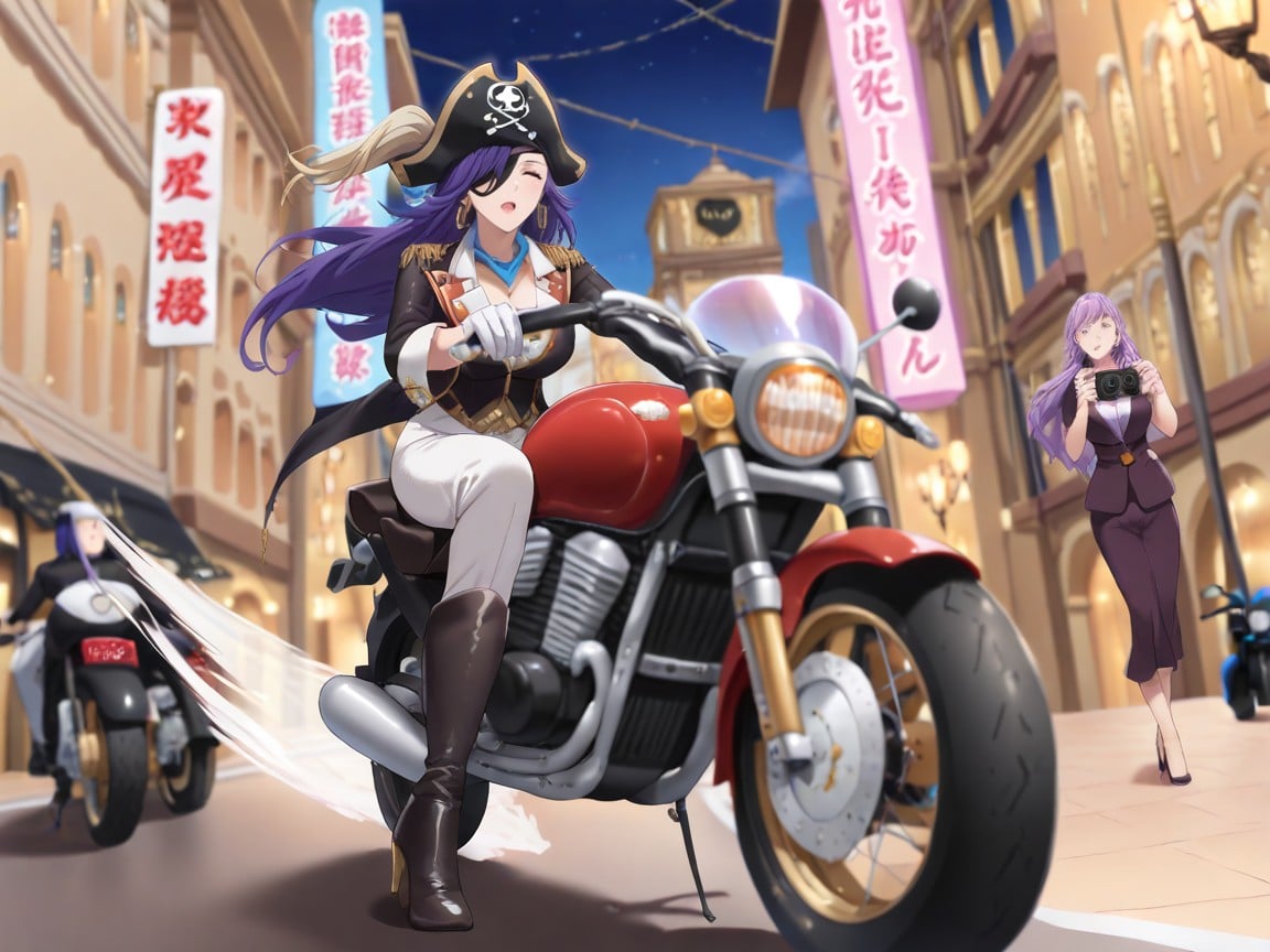 Purple Hair, Pirate, Reckless AI Porn