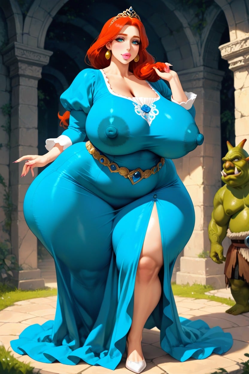 Smooth Fabric, No Visible Makeup, Big Bubble Ass AI Porn