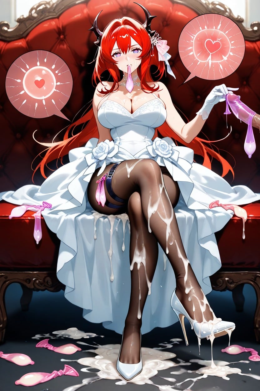 Clothes Covered On Semen, Semen Soaked High Heels, Foot Inside Semen Soaked High Heels Hentai AI Porn