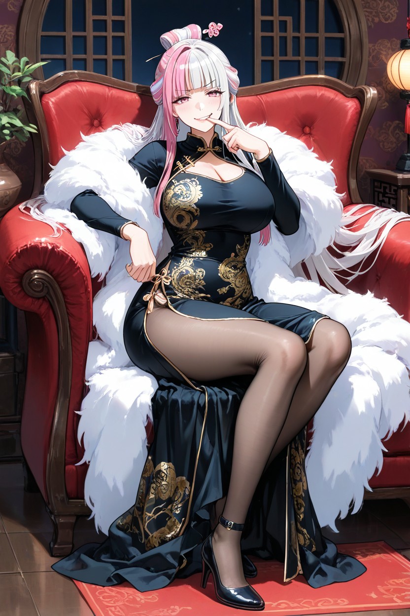 Futanari, Open Coat, Full Body AI Porn