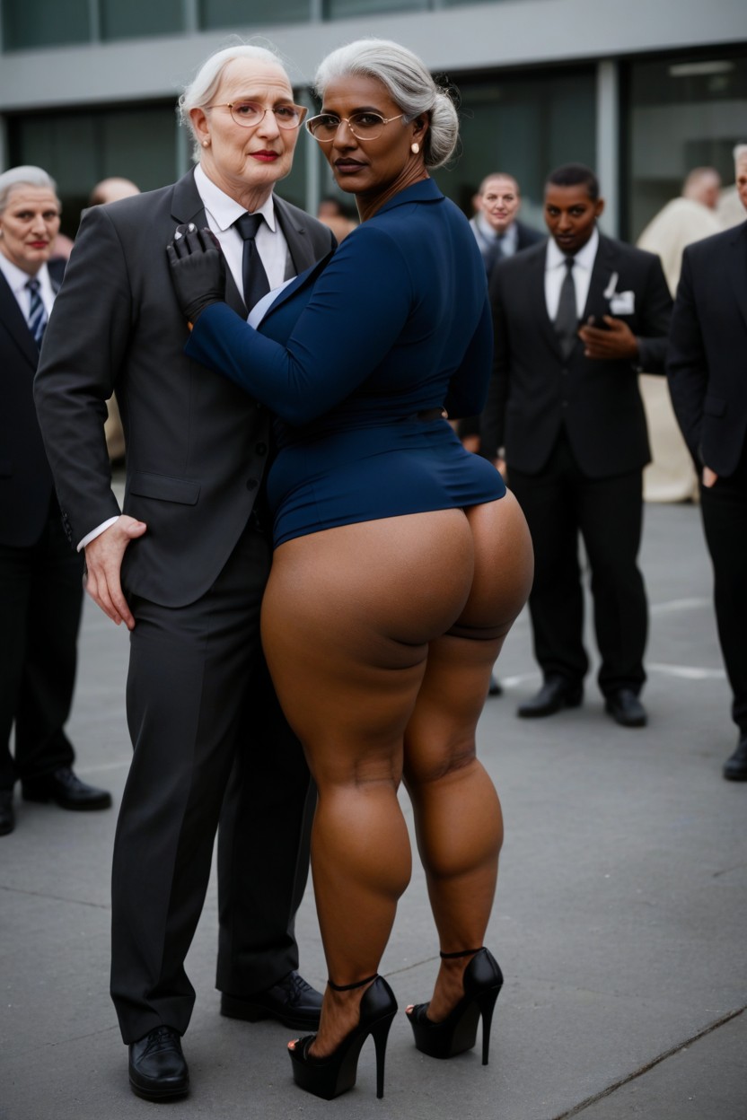 Look, African Woman, Rear Thigh Job AI Porn