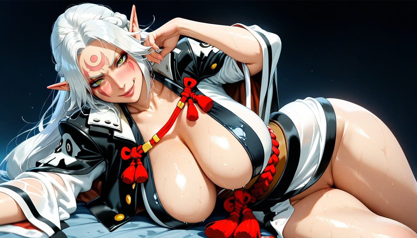 Big Butt, Yellow Bangs, Large Ass Hentai AI Porn
